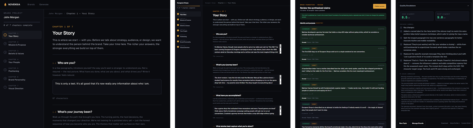 Novensia - select screens