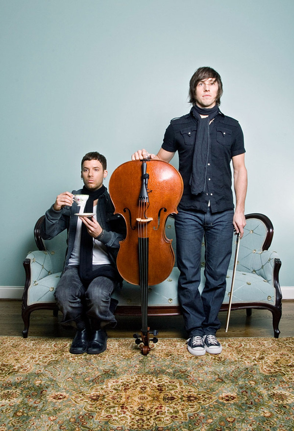 Lynden with a cello and teacup